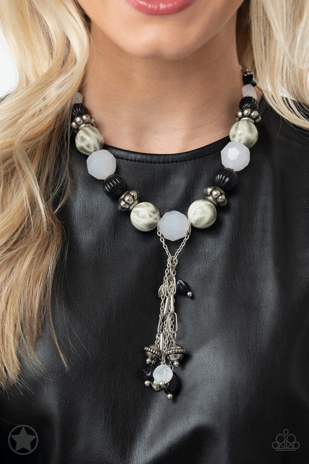 Break A Leg! Black Necklace
