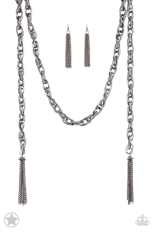 SCARFed for Attention Gunmetal Necklace