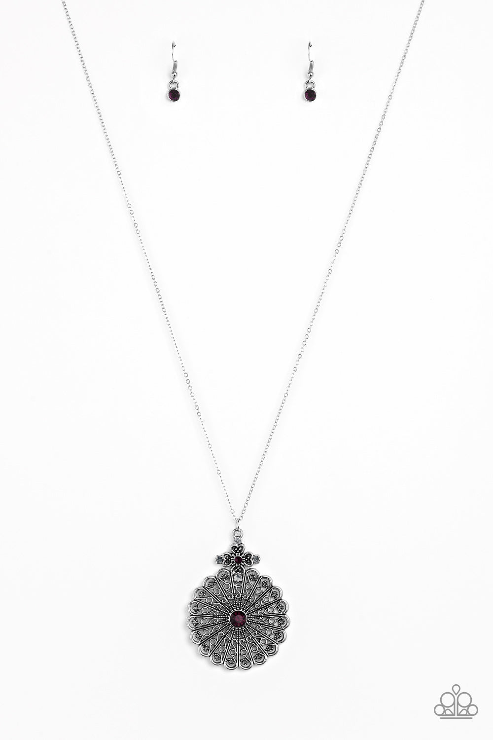 Walk On The WILDFLOWER Side Purple Necklace