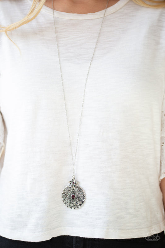 Walk On The WILDFLOWER Side Purple Necklace
