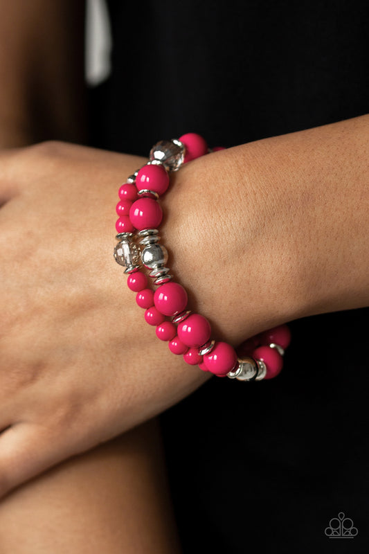 Colorful Collisions Pink Bracelet