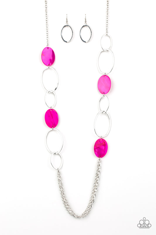 Kaleidoscope Coasts  Pink Necklace