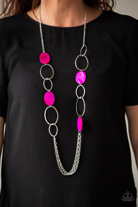 Kaleidoscope Coasts  Pink Necklace