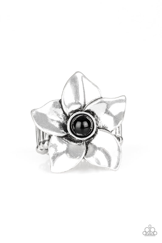 Ask For Flowers Black Ring