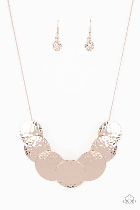 RADIAL Waves Rose Gold Necklace