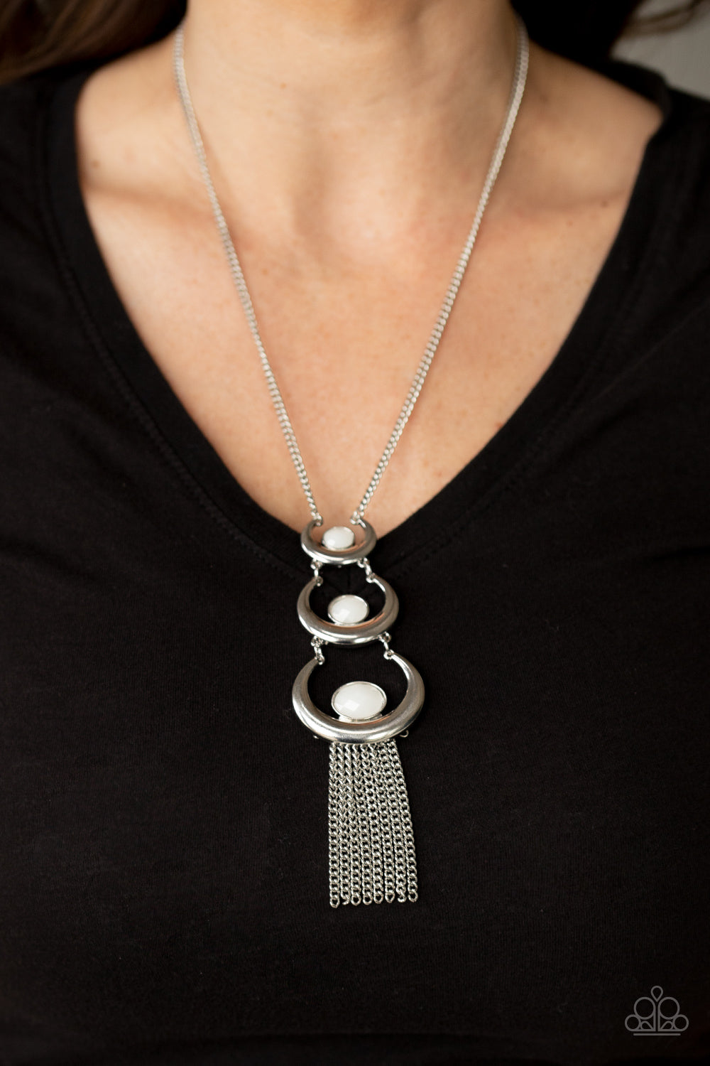 As MOON As I Can White Necklace