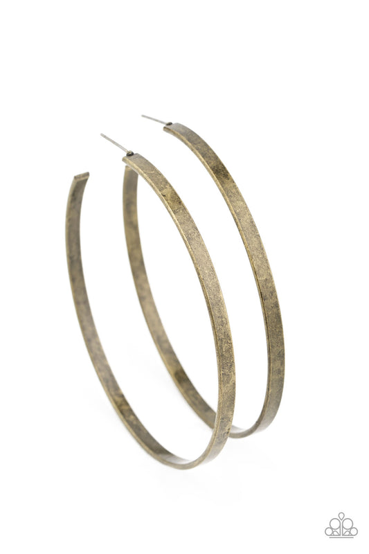 Lean Into The Curves Brass Earring
