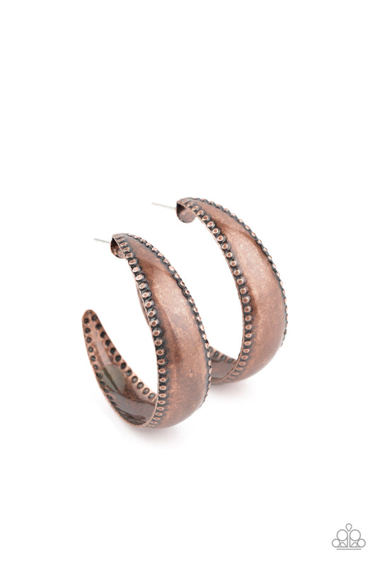 Burnished Benevolence Copper Earring