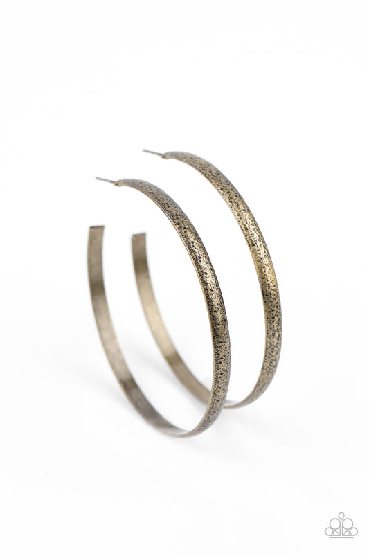 Rustic Radius Brass Earring
