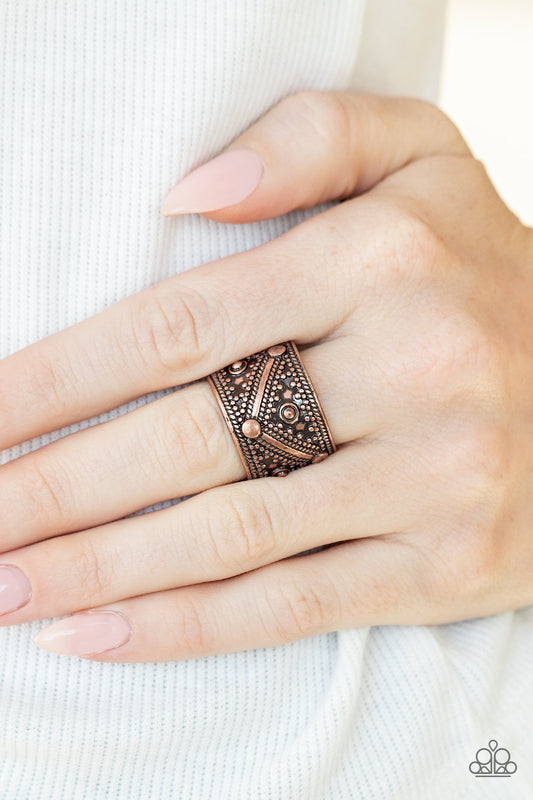 Primal Patterns Copper Ring