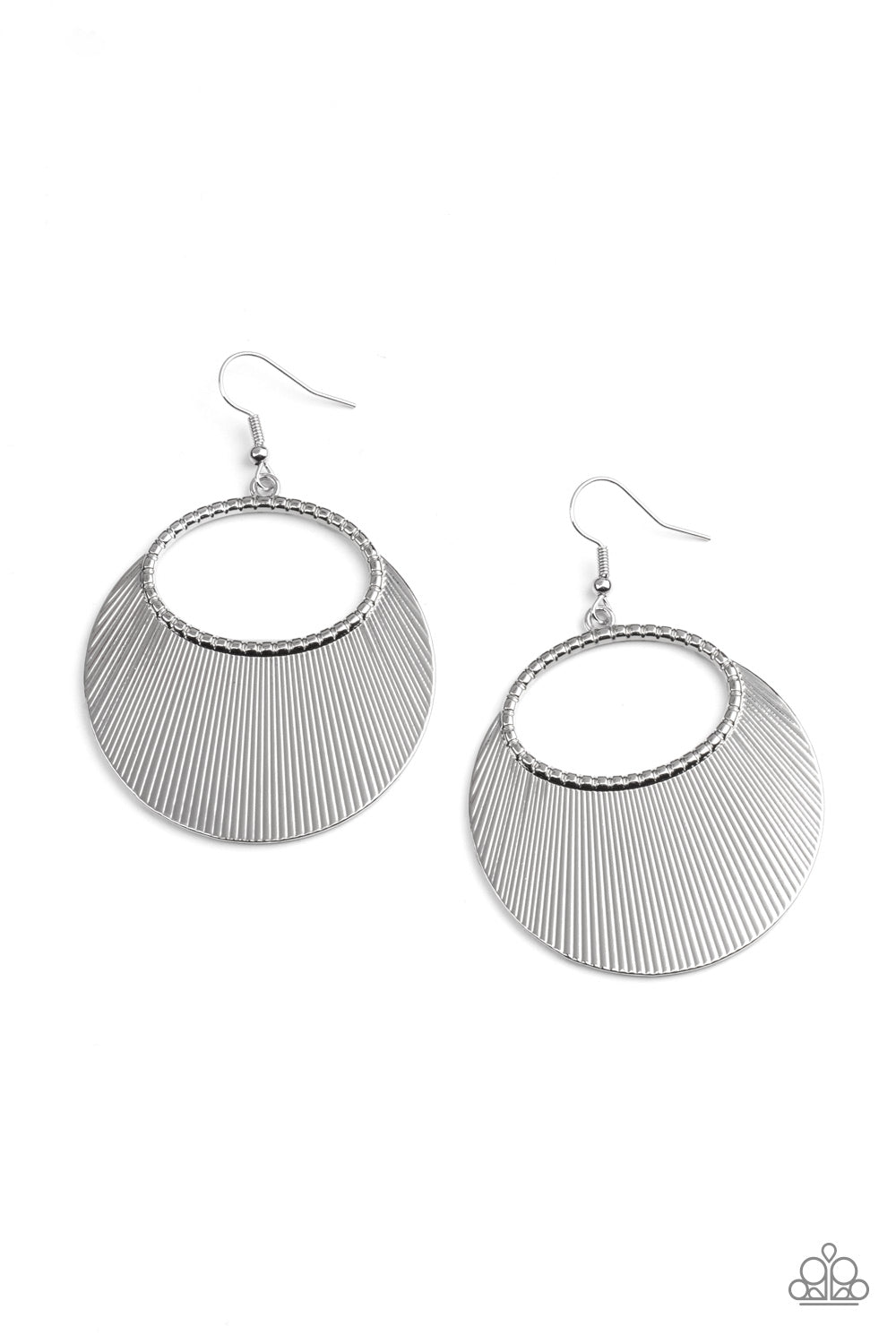 Fan Girl Glam Silver Earring