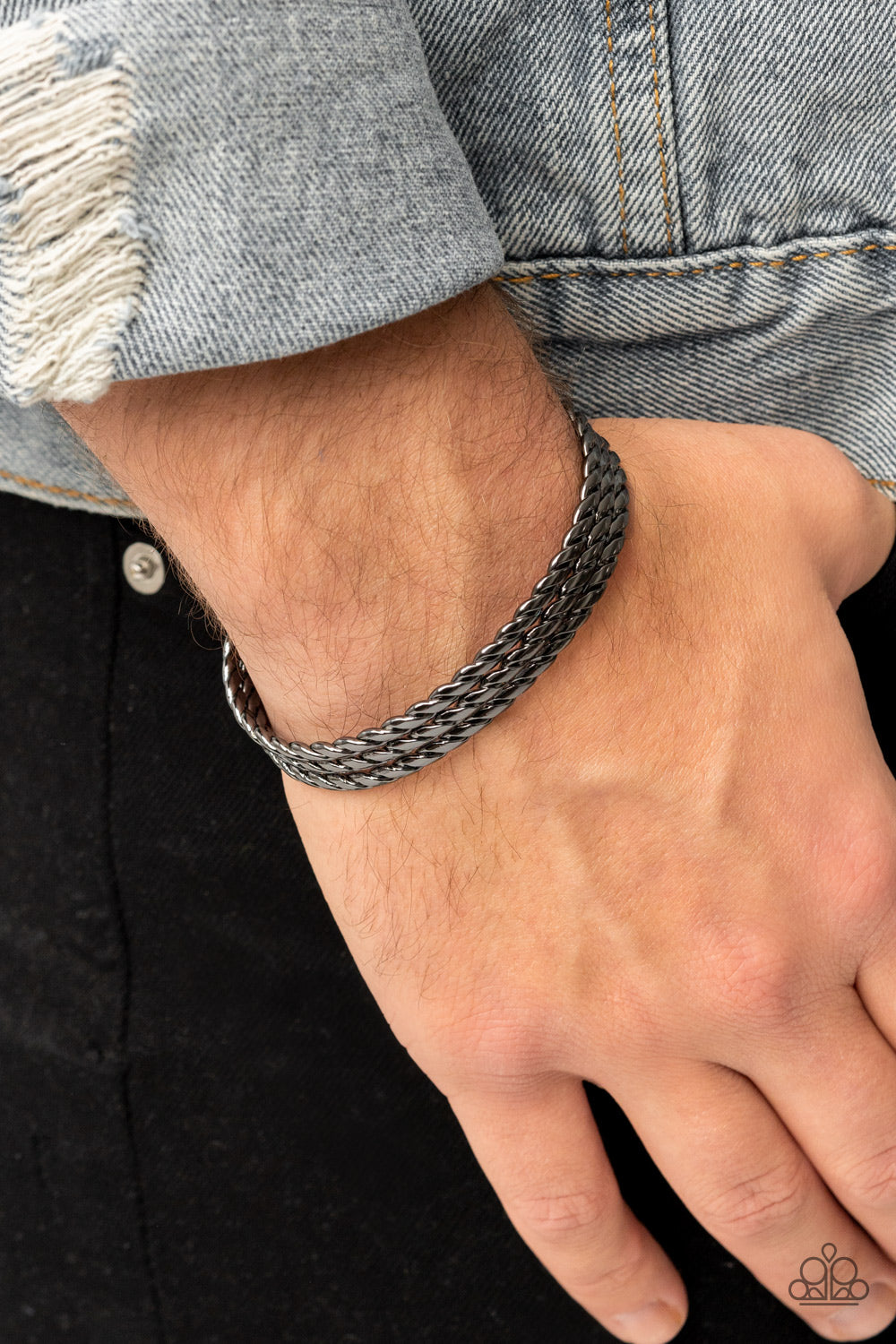 Line of Scrimmage Black Bracelet