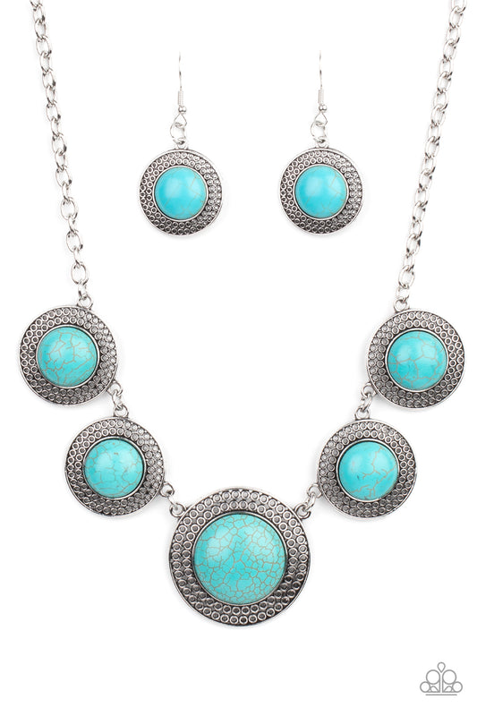 Circle The Wagons Blue Necklace