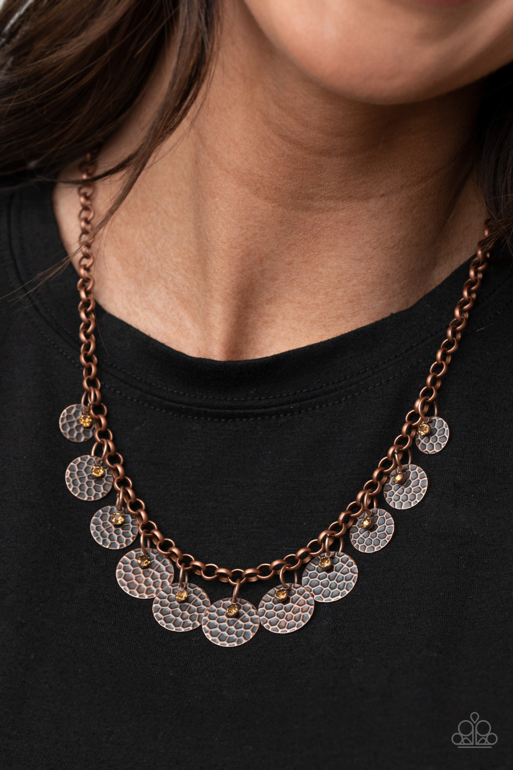 Delightfully Dappled Copper Necklace