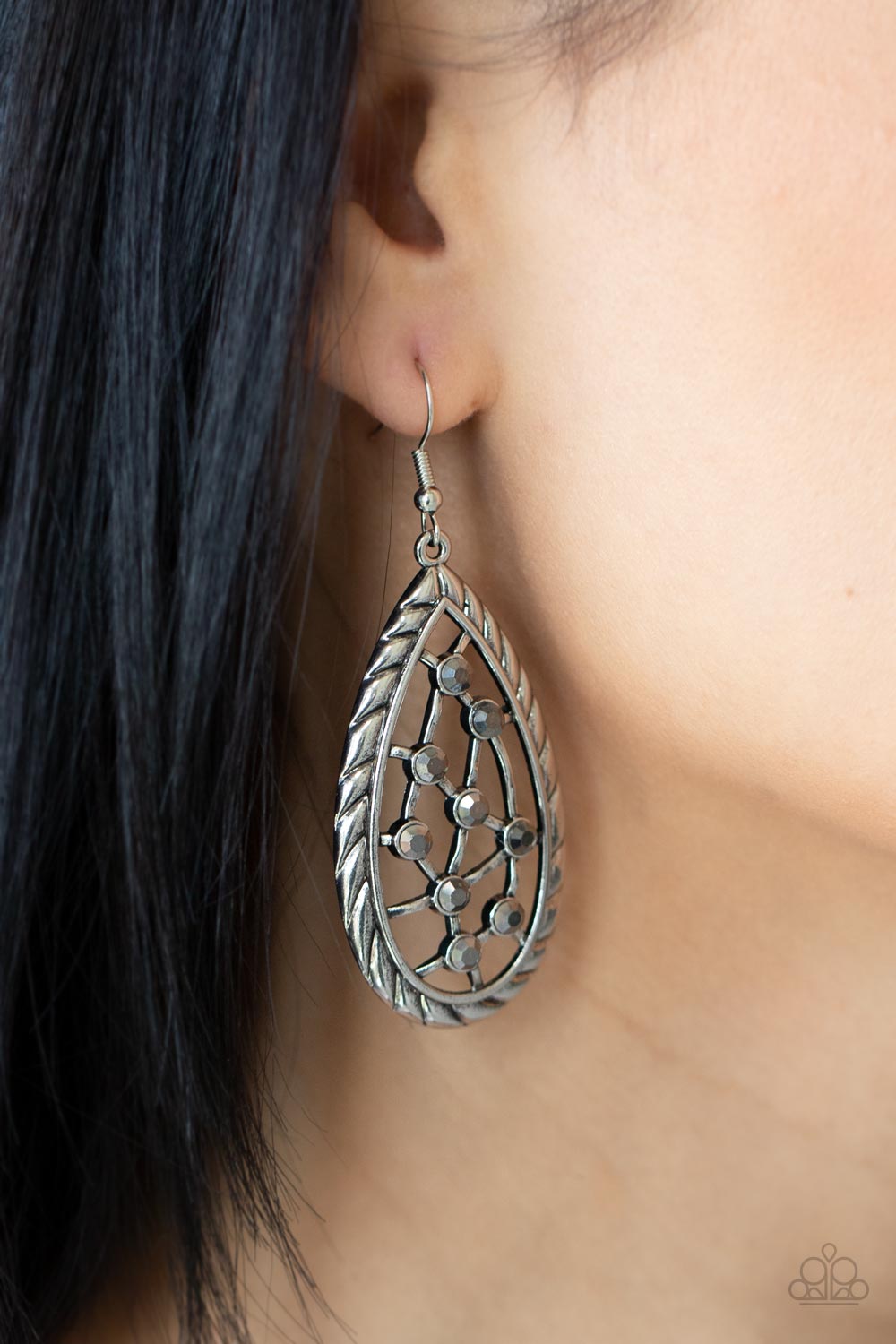 Industrial Incandescence Silver Earring