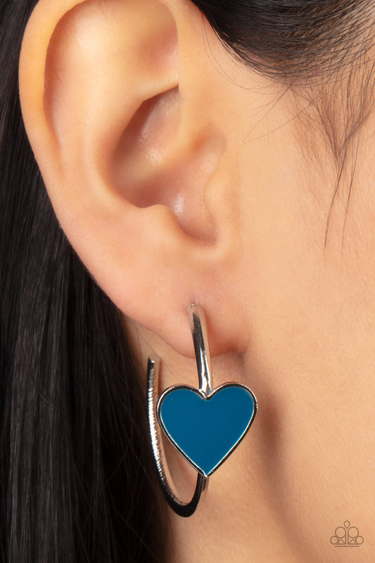Kiss Up Blue Earring