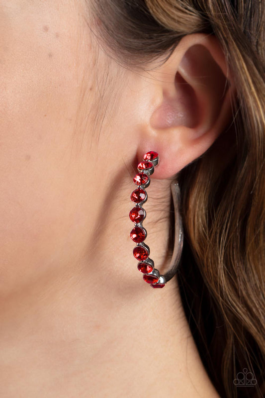 Photo Finish Red Earring