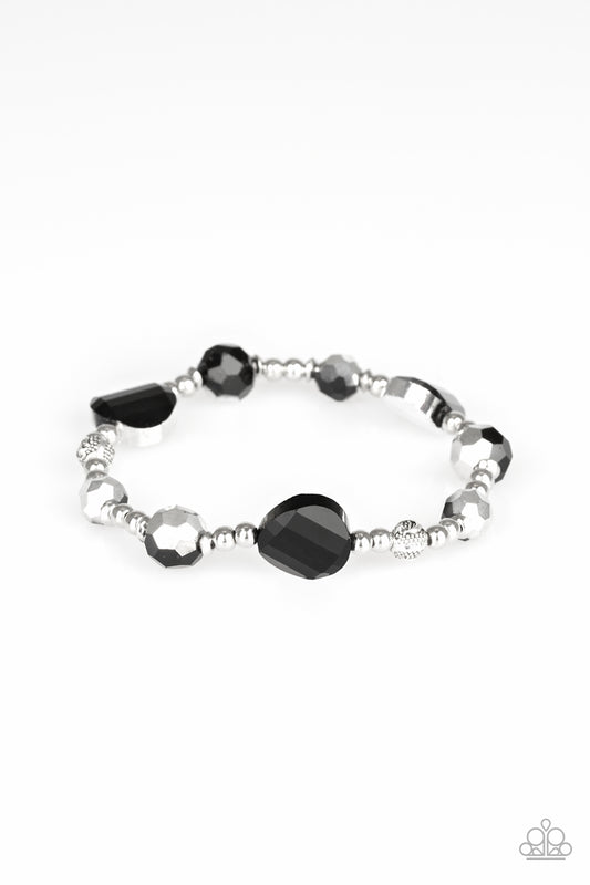 Starry-Eyed Elegance Black Bracelet