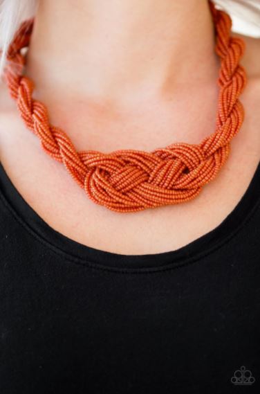 A Standing Ovation Orange Necklace