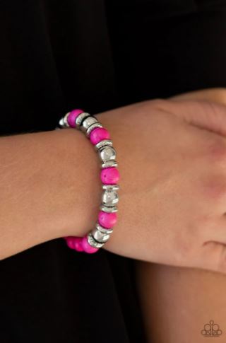Across The Messa Pink Bracelet
