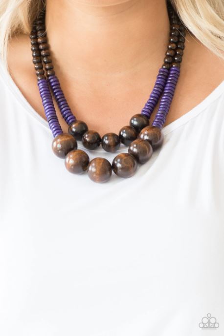Cancun Cast Away Purple Necklace