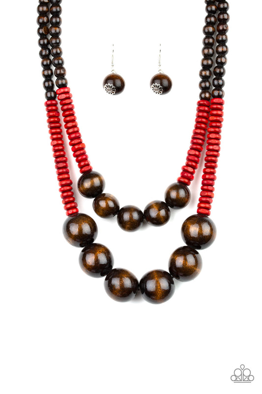 Cancun Cast Away Red Necklace