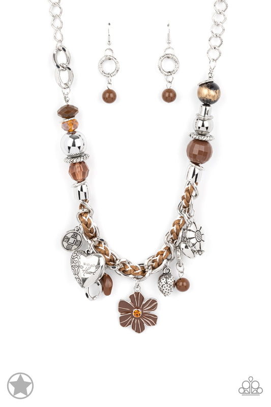 Charmed I'm Sure Brown Necklace