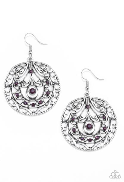 Choose To Sparkle Purple Earring