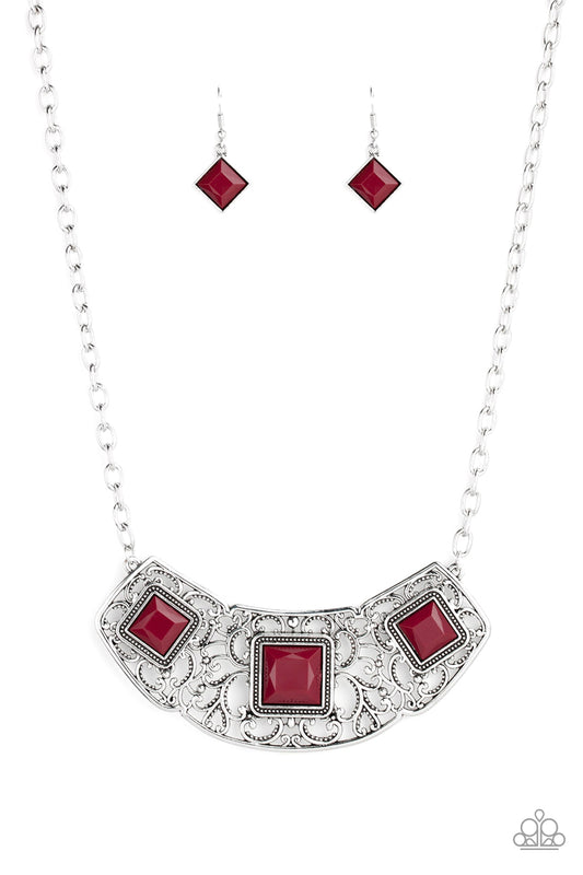 Feeling Inde-PENDANT Red Necklace