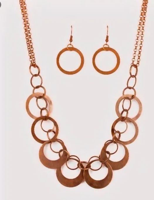 In Full Orbit Copper Necklace