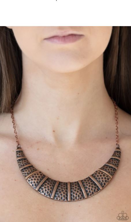 Metallic Mechanics Copper Necklace