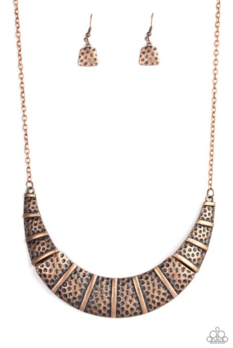 Metallic Mechanics Copper Necklace