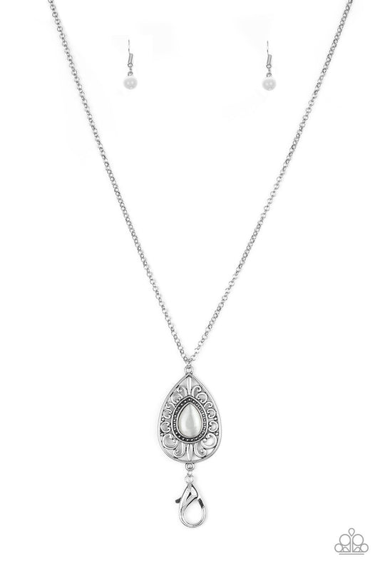 Modern Majesty White Lanyard