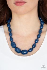 Popping Popularity Blue Necklace