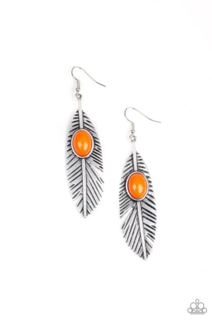 Quill Thrill Orange Earring