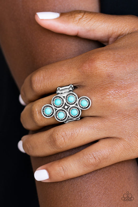 River Rock Rhythm Blue Ring