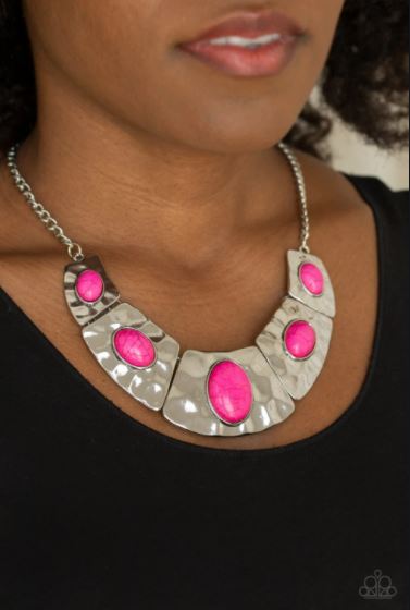 Ruler in Favor Pink Necklace