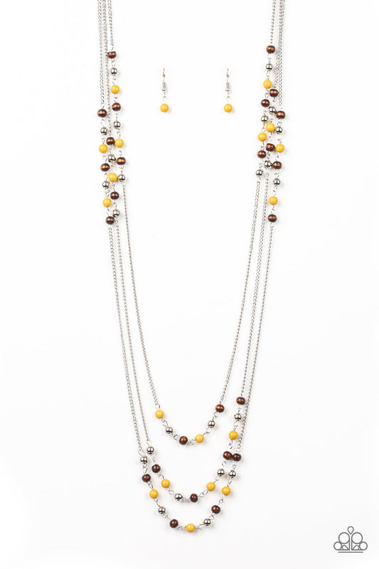 Seasonal Sensation Yellow Necklace