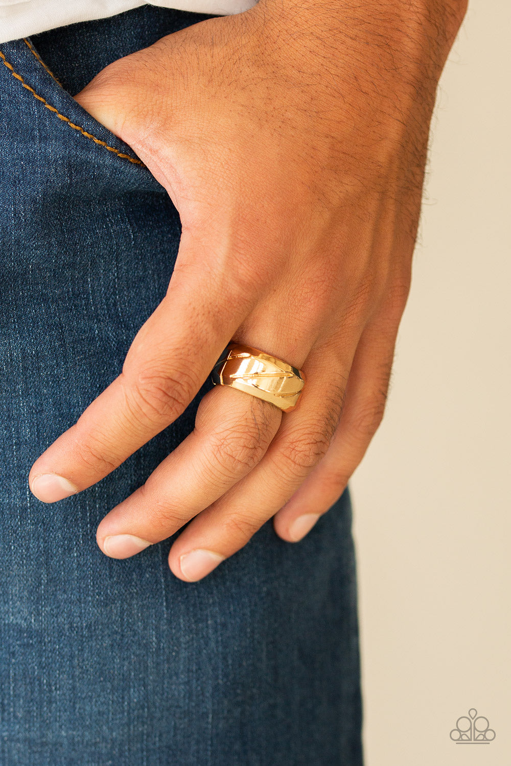 Sideswiped Gold Ring