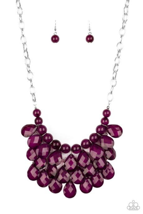 Sorry To Burst Your Bubble Purple Necklace