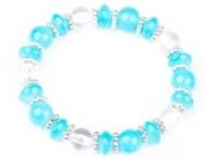 Starlet Shimmer Blue White Glassy Bracelet