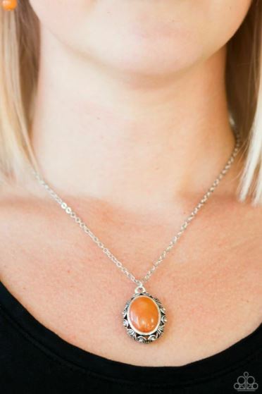 Stone Aura Orange Necklace