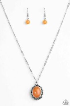 Stone Aura Orange Necklace