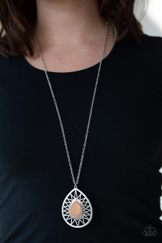 Summer Sunbeam Brown Necklace