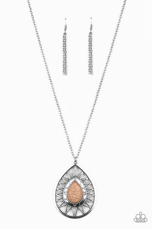 Summer Sunbeam Brown Necklace